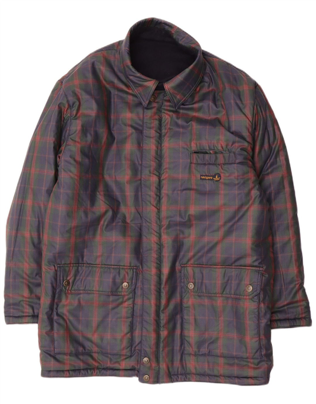 Jachetă reversibilă pentru bărbați NAVIGARE UK 44 2XL Lână bleumarin