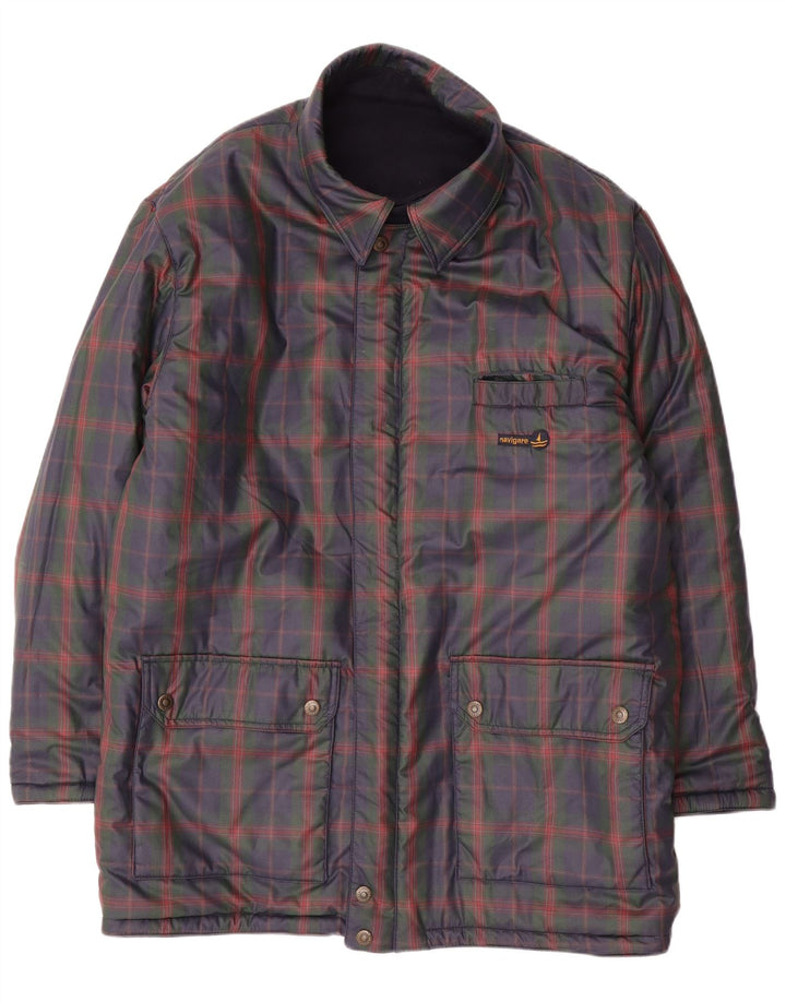 Jachetă reversibilă pentru bărbați NAVIGARE UK 44 2XL Lână bleumarin