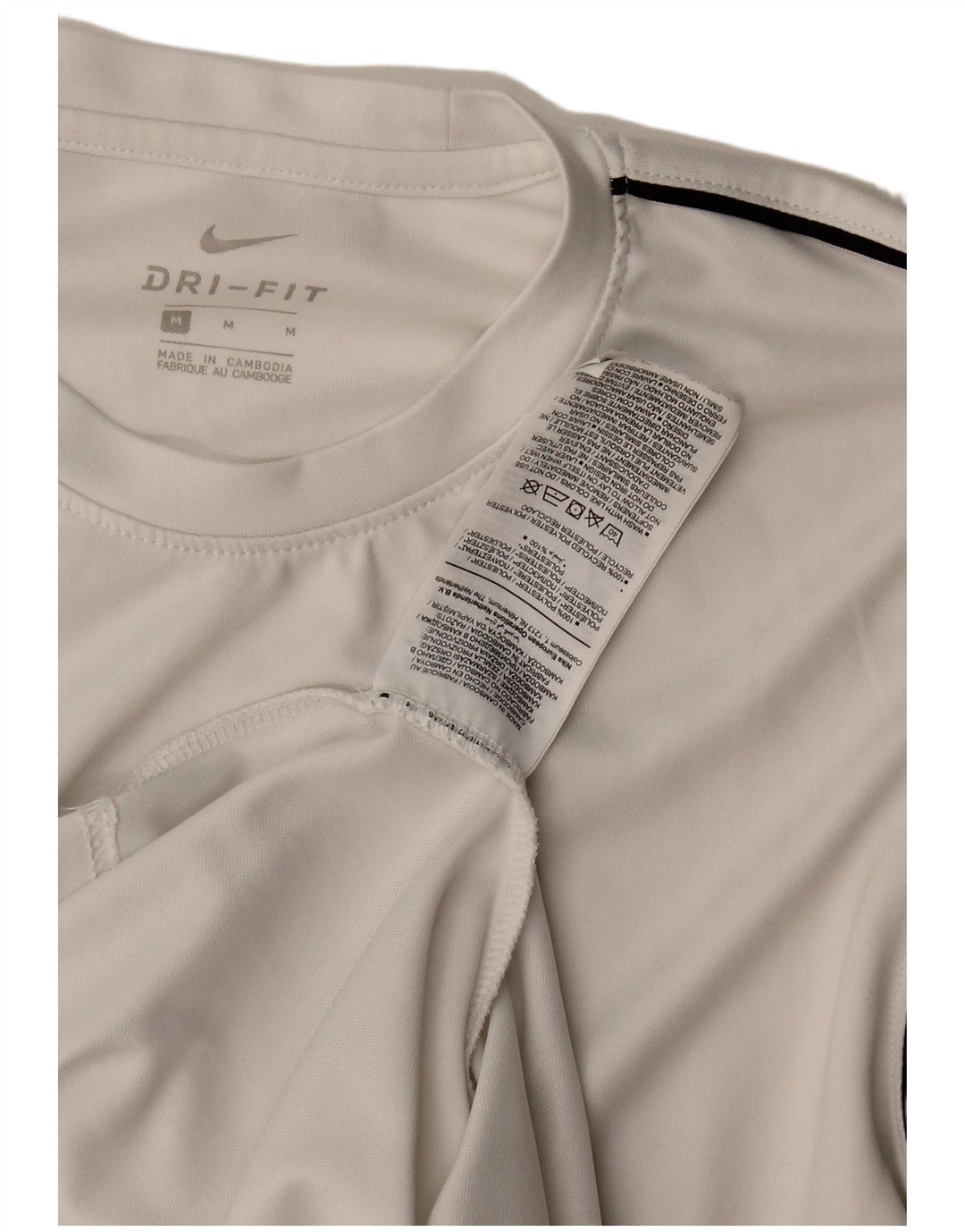 Tricou Nike Dri Fit pentru bărbați Top Medium Alb Poliester