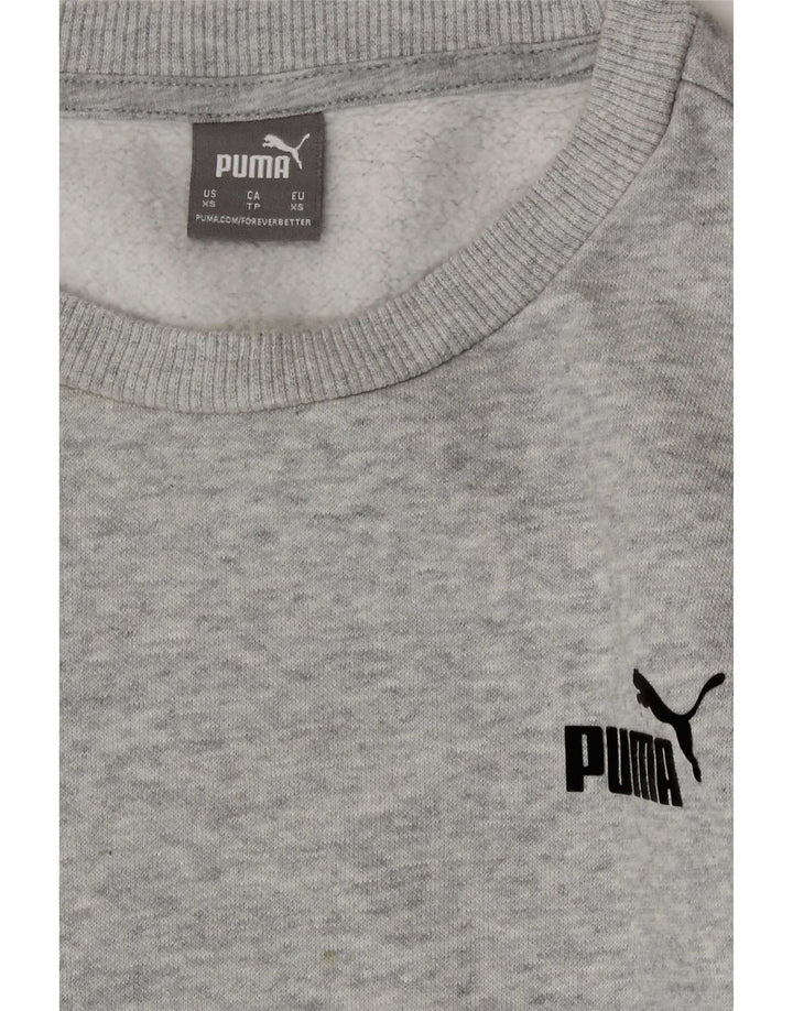 Jumper Puma Crop Oversized pentru femei UK 6 XS Gri Flecked