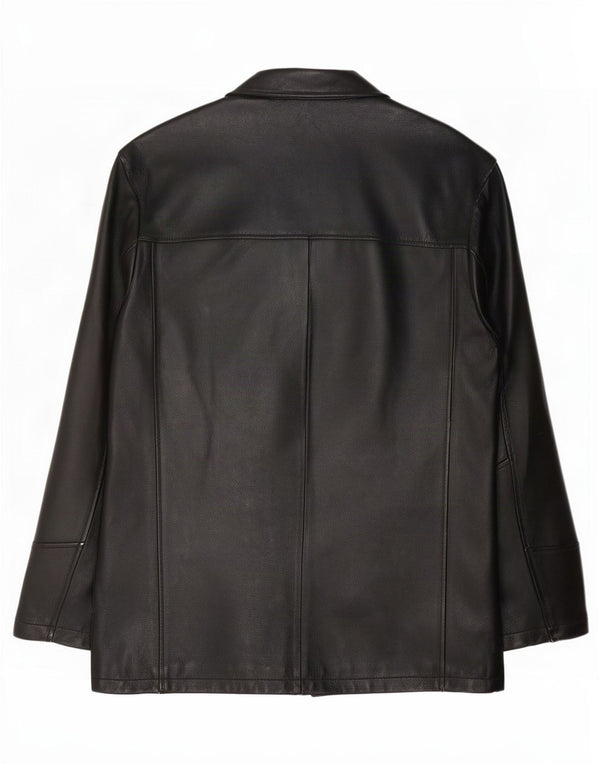 Geaca de piele vintage pentru barbati IT 48 Medium Black