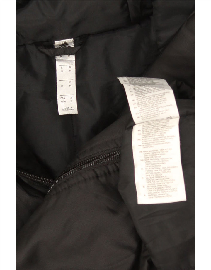 Palton căptușit cu glugă Adidas pentru bărbați Marea Britanie 38 Nylon mediu negru