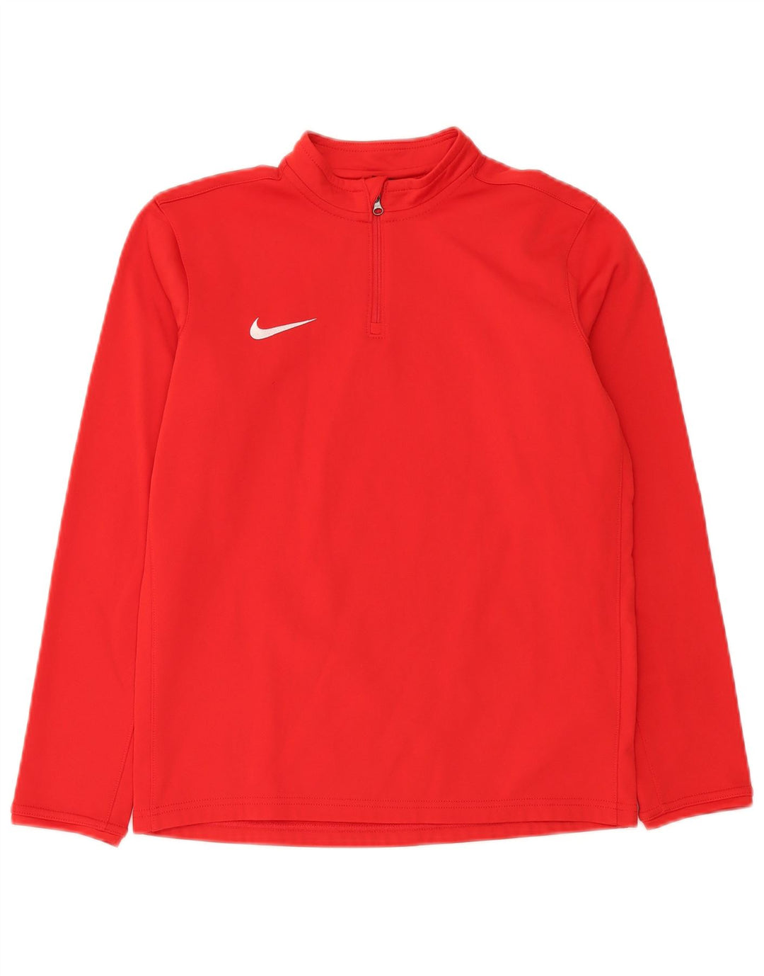 Nike Băieți Dri Fit Zip Neck Pullover Trening Top 13-14 Ani XL Roșu