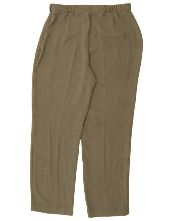 Marks & Spencer Pantaloni casual cu talie înaltă pentru femei UK 16 Large W32 L30 Green