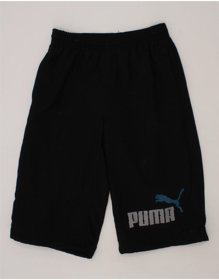 PUMA Boys Graphic Bermuda Sport Shorts 9-10 Years  Black Polyester Vintage Puma and Second-Hand Puma from Messina Hembry 