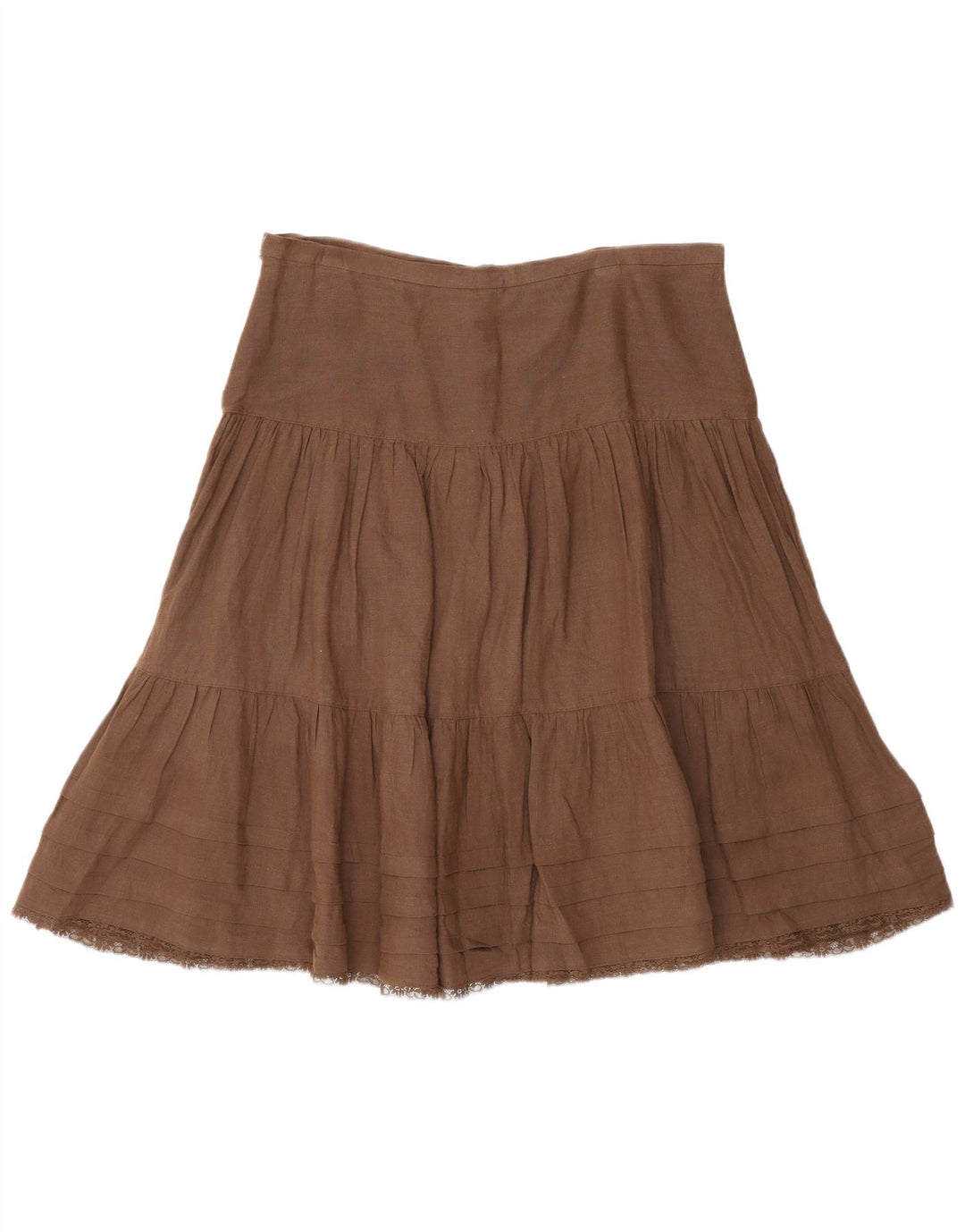 Fusta cu etaje Massimo Dutti pentru femei W30 in maro mediu