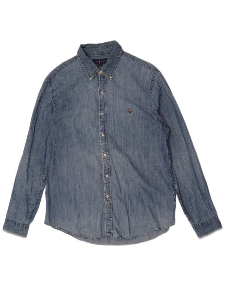 Cămașă de blugi pentru bărbați Ralph Lauren, XL, albastru, bumbac