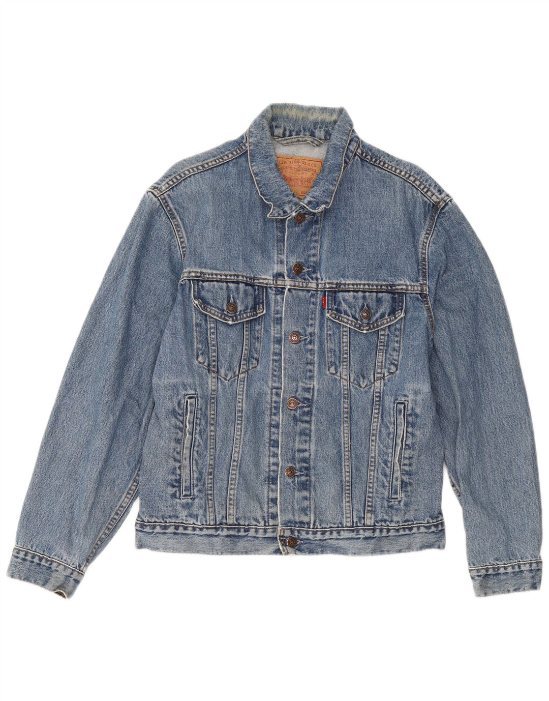 Jachetă de blugi pentru bărbați Levi's UK 38, bumbac albastru mediu