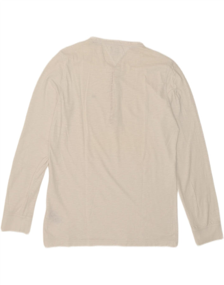 Top pentru bărbați Tommy Hilfiger cu mânecă lungă XL, bumbac alb