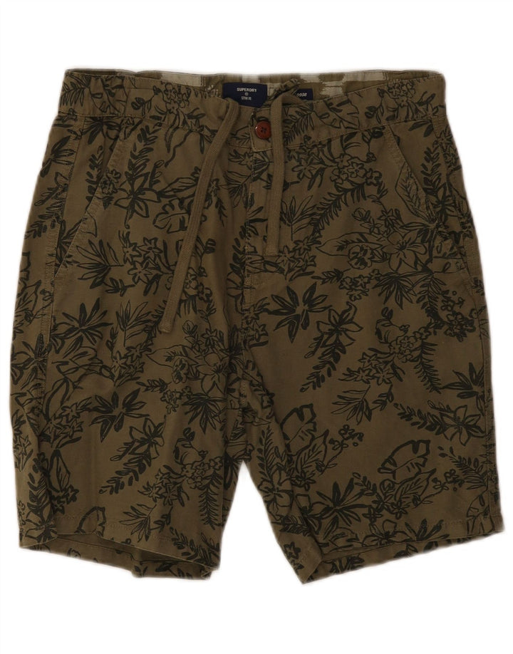 Pantaloni scurți chino pentru bărbați Superdry W30 Medium Khaki Floral