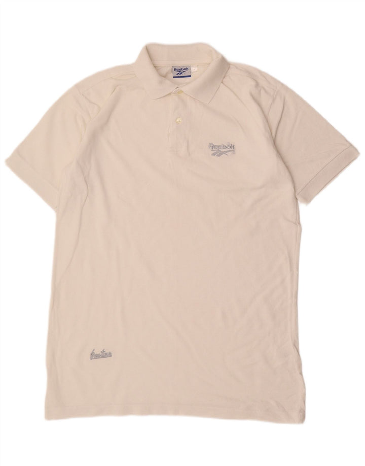 Tricou polo REEBOK pentru bărbați, bumbac alb mediu