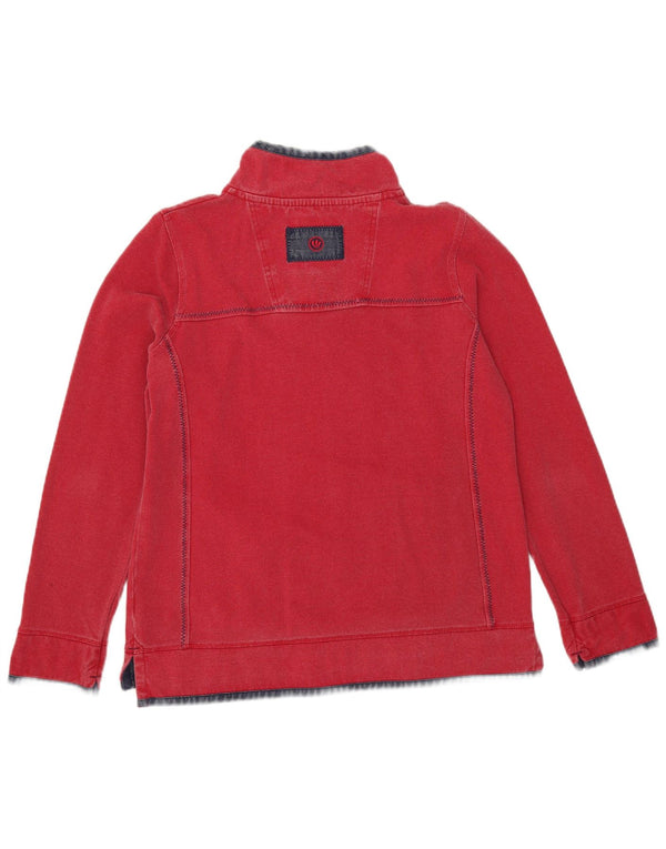 Fat Face Womens Oversized Sweatshirt Jumper UK 10 Small Red Colourblock
