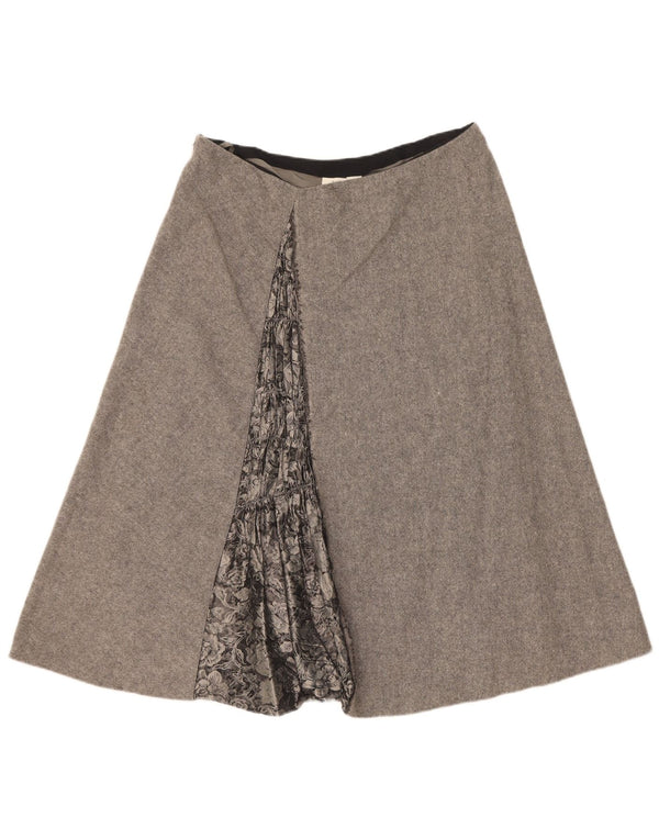 Fusta A-Line pentru femei Dkny US 10 Large W32 Gri Lână