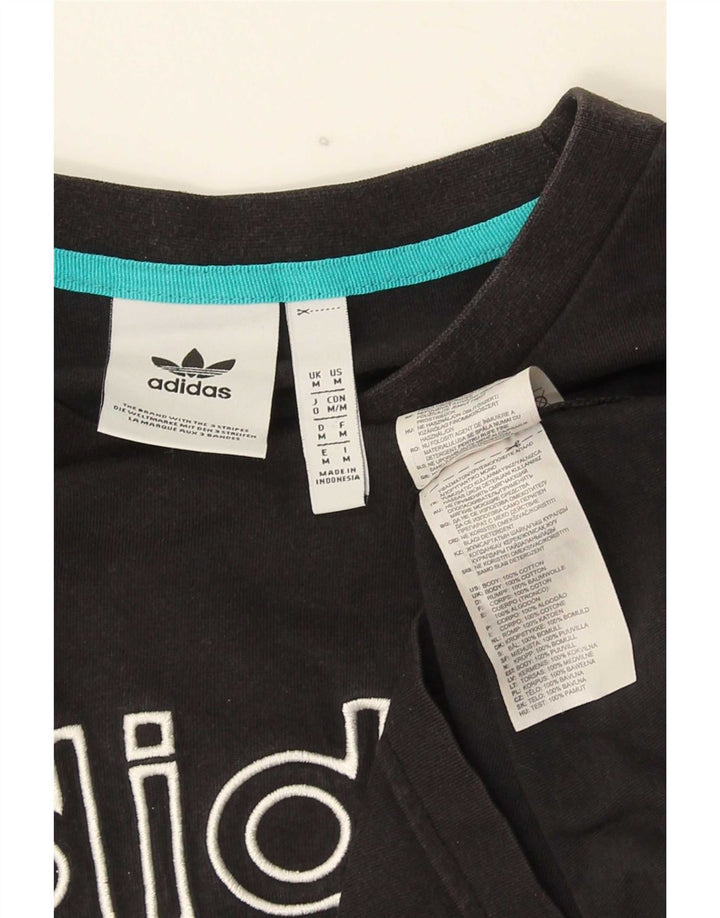 Tricou grafic Adidas pentru bărbați Top mediu negru bumbac