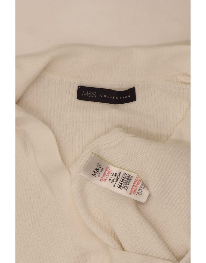Tricou polo pentru femei Marks & Spencer UK 10 Small White Viscose
