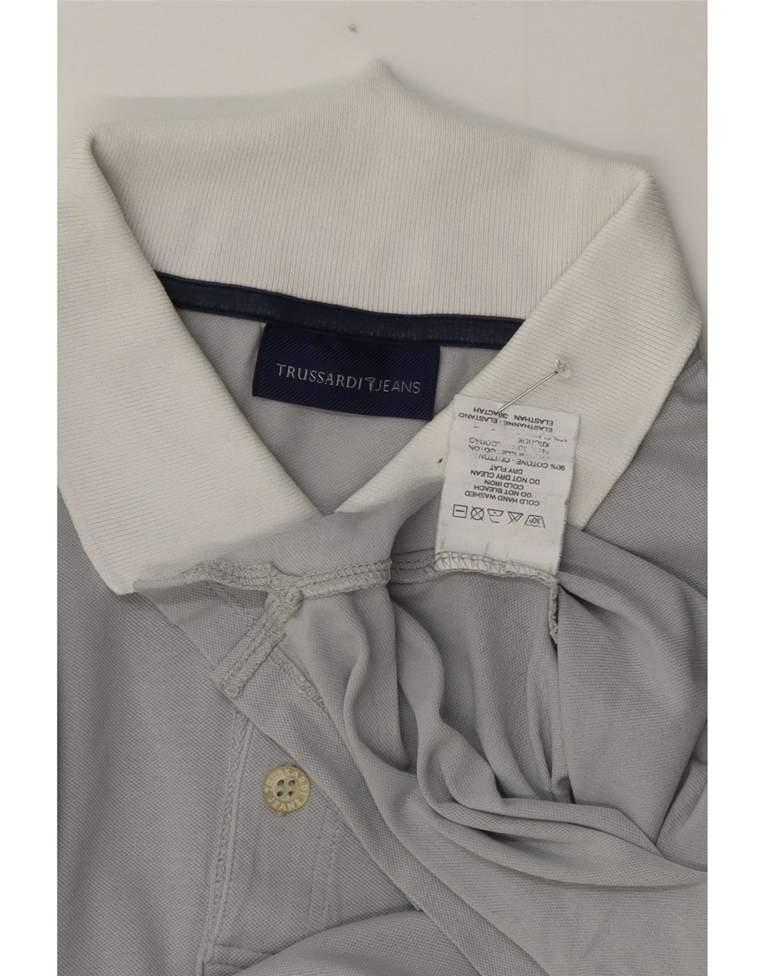 Trussardi Polo pentru bărbați XL bumbac gri