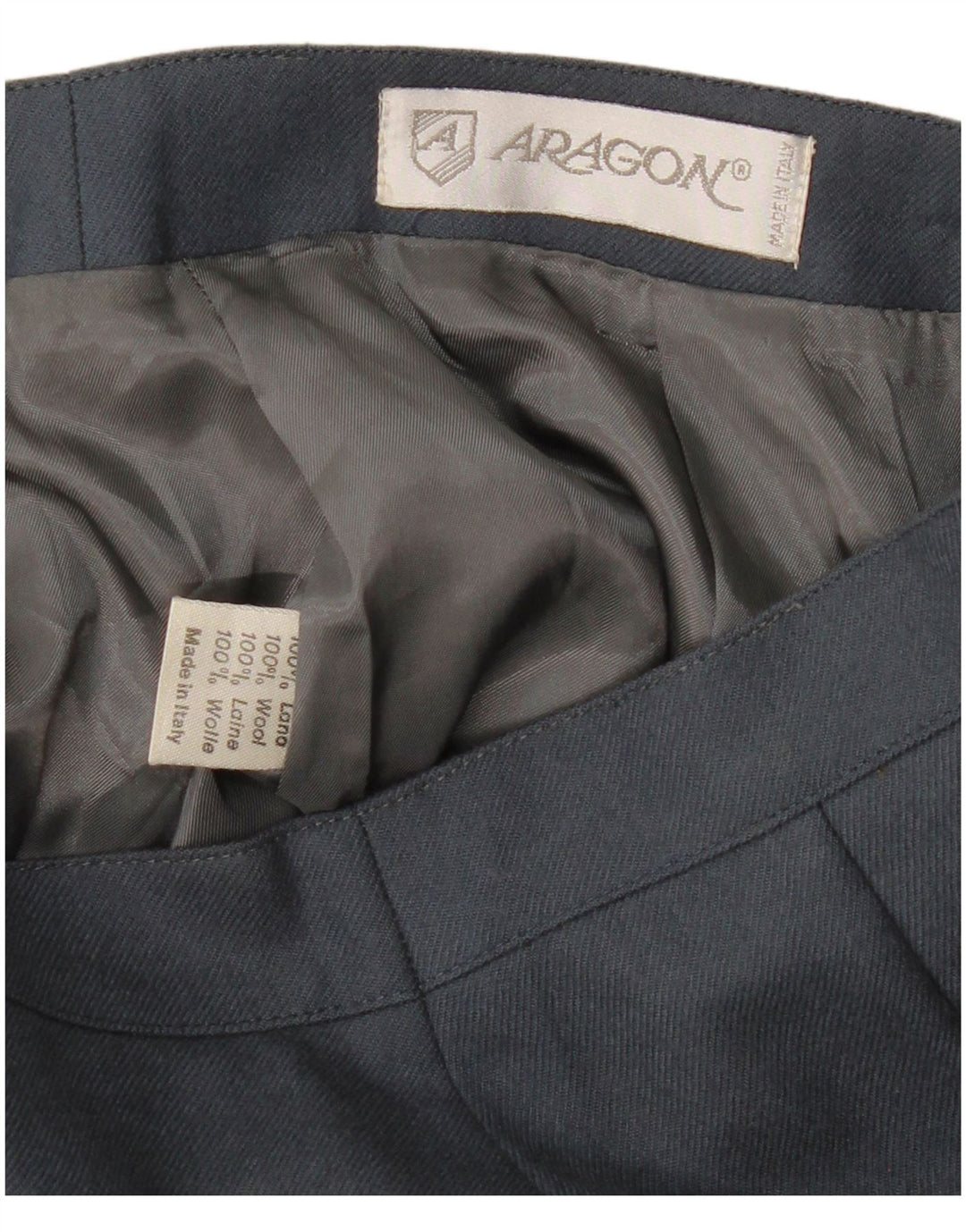 Fusta creion pentru femei VINTAGE Mediu W28 Lână bleumarin