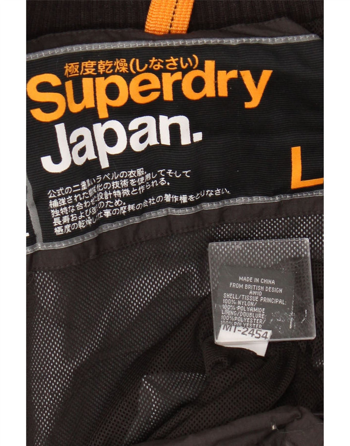 Jachetă de ploaie Superdry pentru femei UK 14, mare, negru, nailon