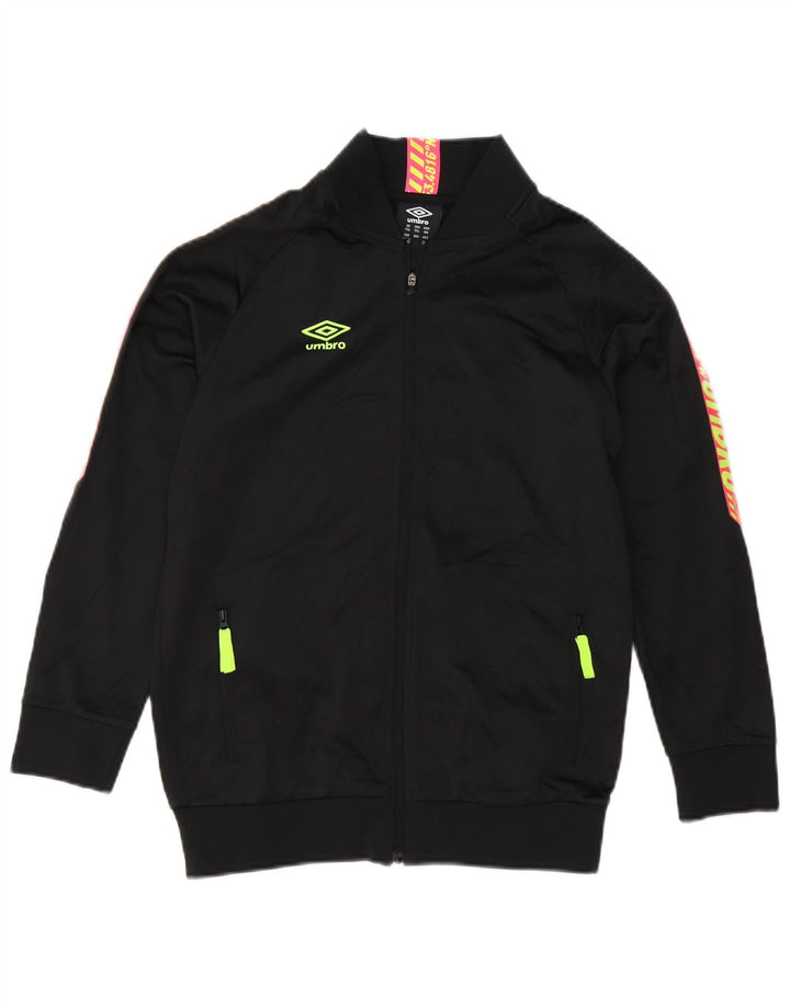 Jachetă de trening grafică Umbro pentru băieți 12-13 ani XL poliester negru