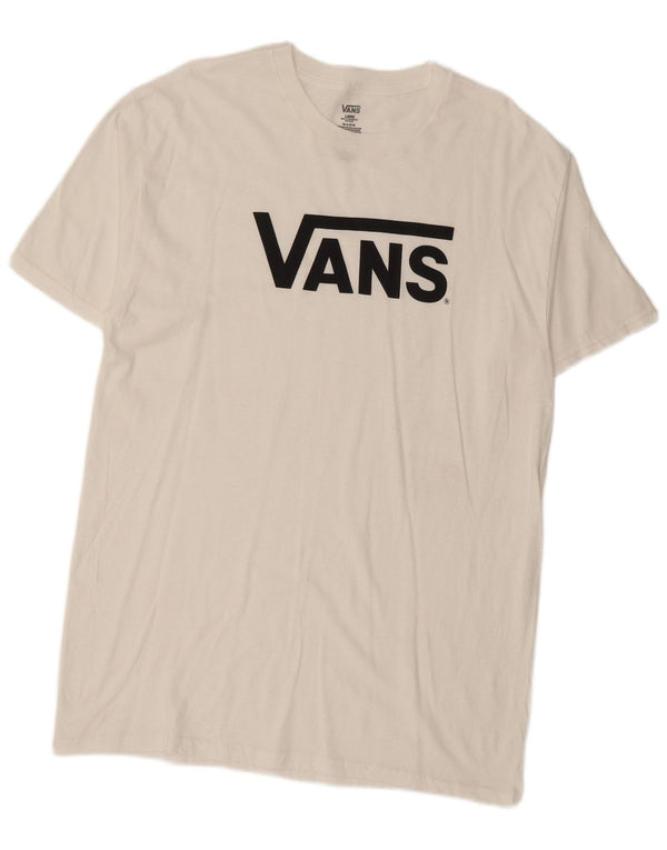 Tricou grafic pentru bărbați VANS Top mare din bumbac alb