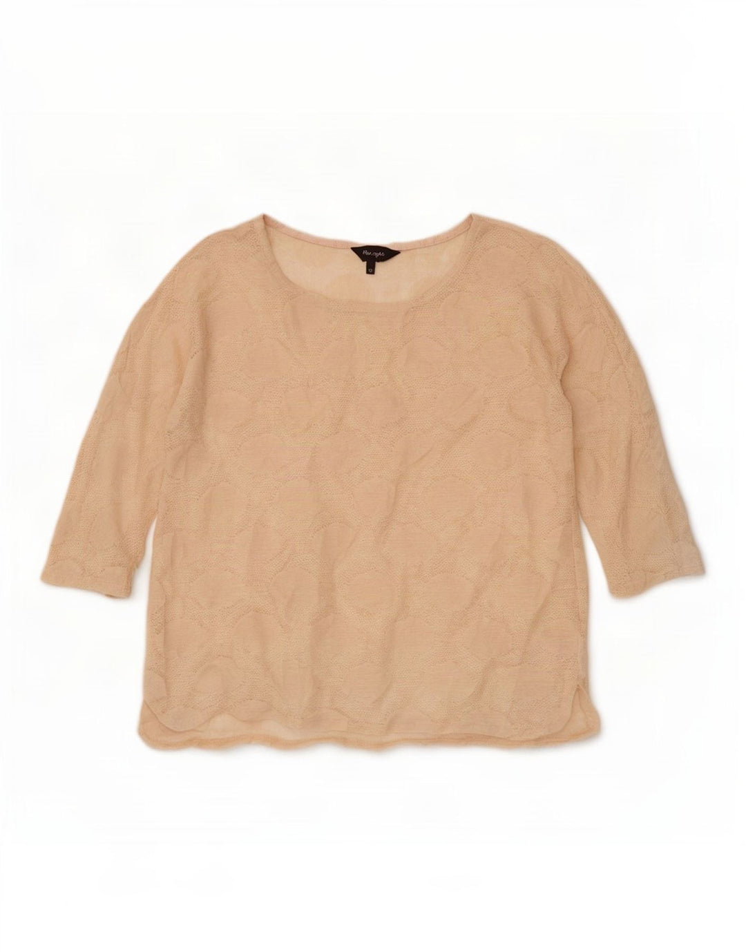 Phase Eight Top pentru femei cu mâneci 3/4 UK 10 Small Bej