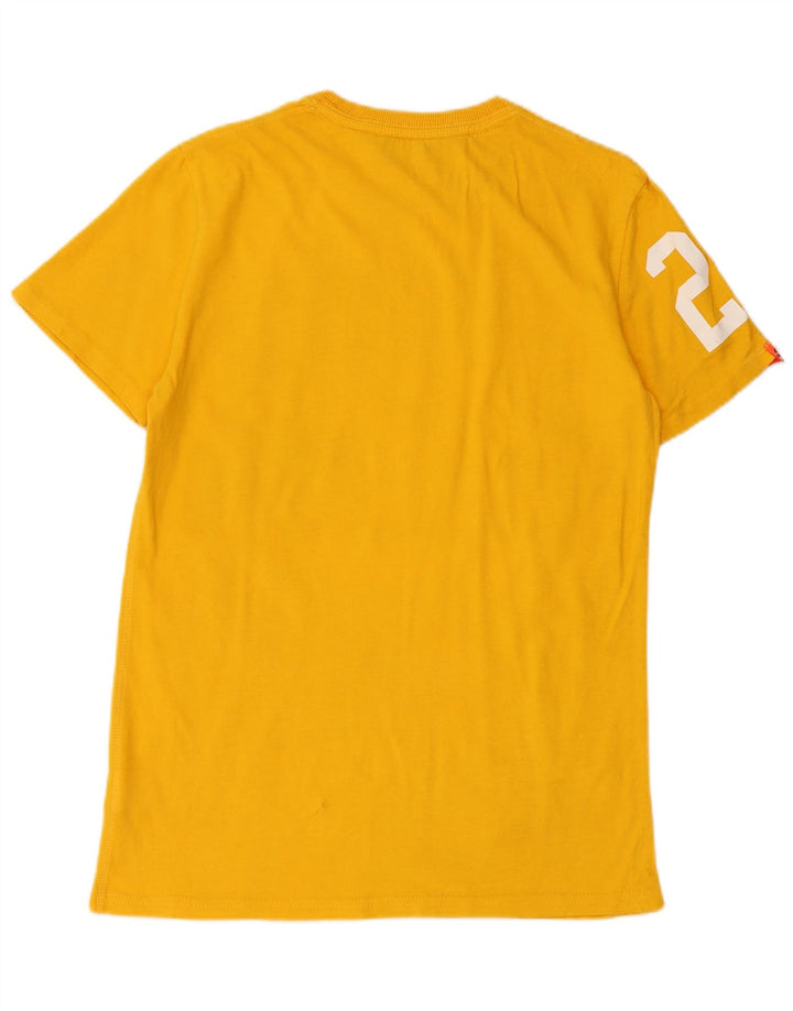 Tricou grafic pentru bărbați Superdry Top din bumbac galben mediu