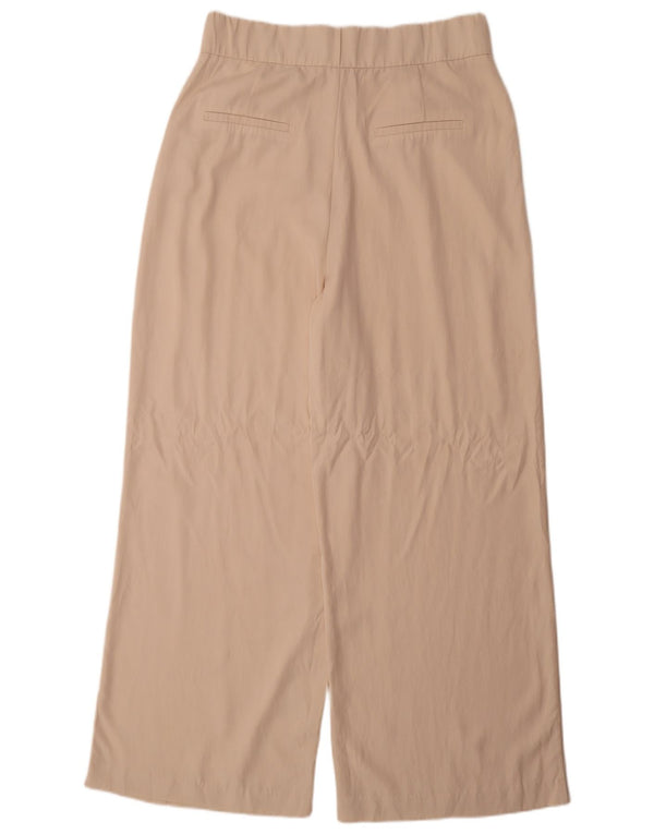 Pantaloni chino pentru femei cu talie înaltă Zara XL W32 L32 bej Lyocell