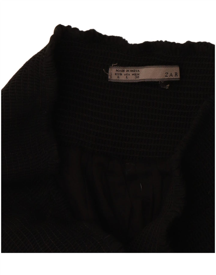 Fustă A-Line cu talie înaltă ZARA pentru femei, mare W30, neagră