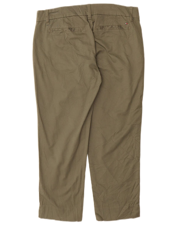 Pantaloni de costum drepți pentru femei Tommy Hilfiger US 6 Medium L30 L27 Kaki