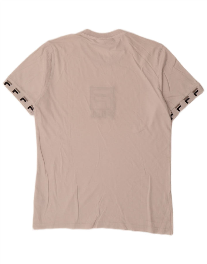 Tricou grafic Fila pentru bărbați Top mic Bumbac alb