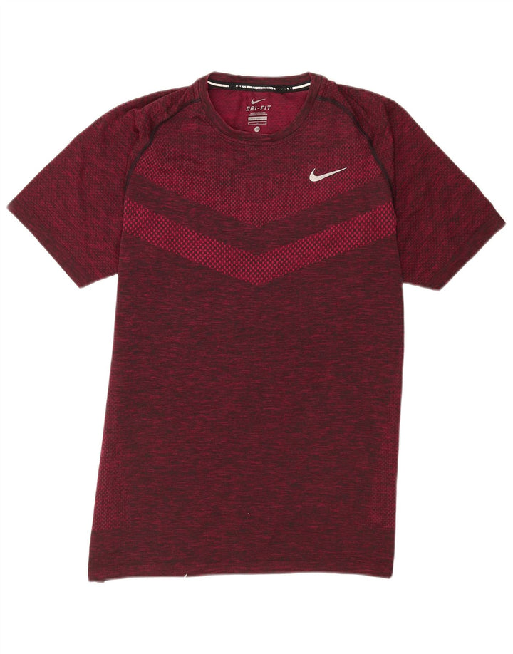 Tricou pentru bărbați Nike Dri Fit Top Medium Burgundy Flecked