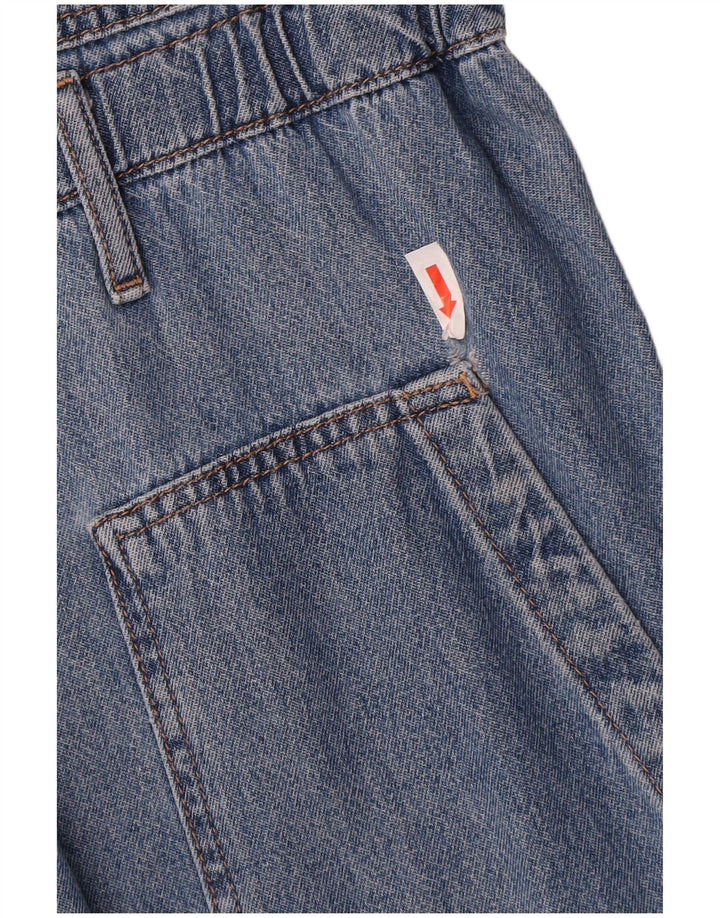 Salopetă de denim cu mânecă lungă pentru femei Topshop UK 10 Small Blue