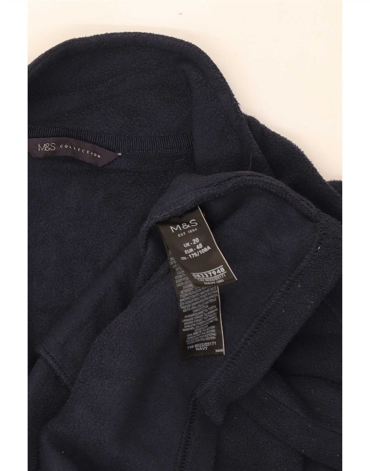 Jachetă fleece pentru femei Marks & Spencer UK 20 2XL bleumarin poliester