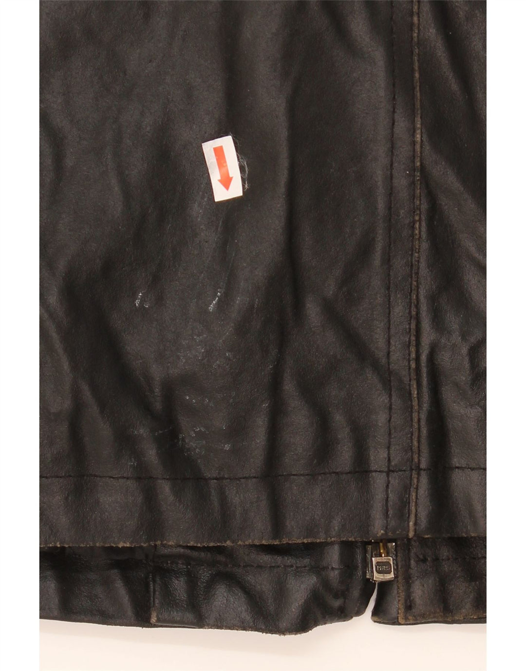 VINTAGE Mens Oversized Hooded Leather Jacket IT 46 Small Black Leather Vintage Vintage and Second-Hand Vintage from Messina Hembry 