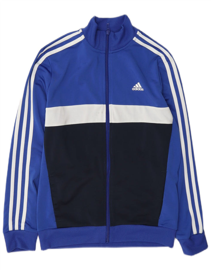 Jachetă de trening pentru băieți Adidas 13-14 ani, albastru, poliester