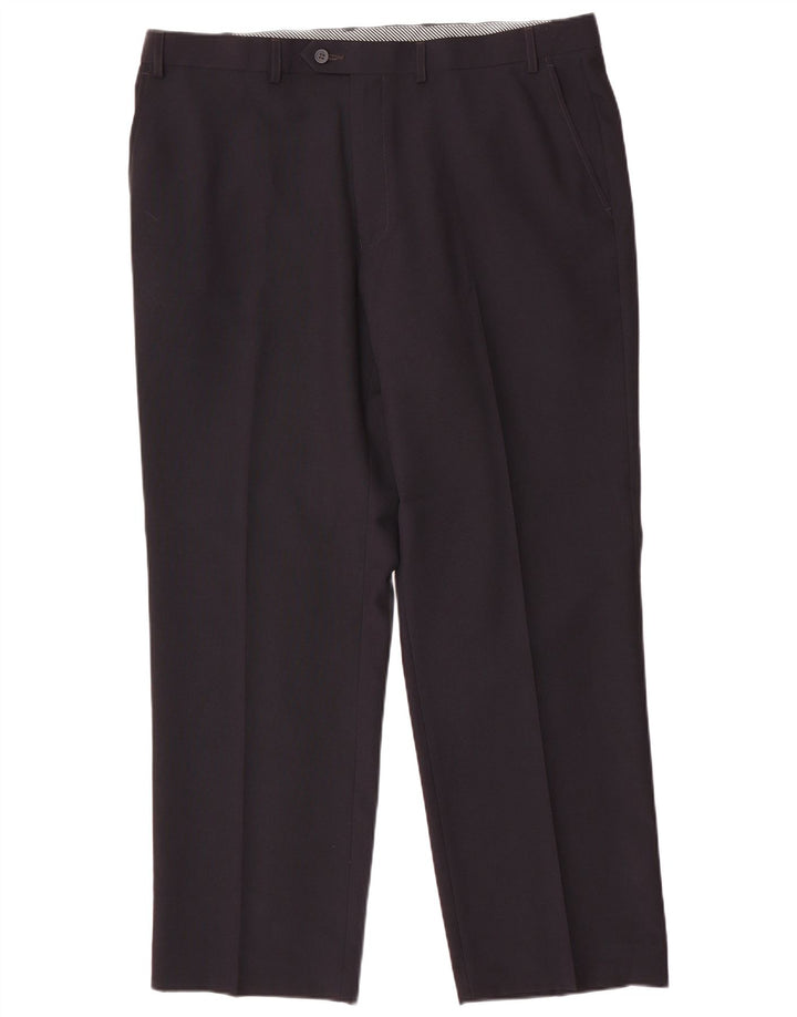 Marks & Spencer Pantaloni drepți pentru bărbați L40 L31 Poliester bleumarin