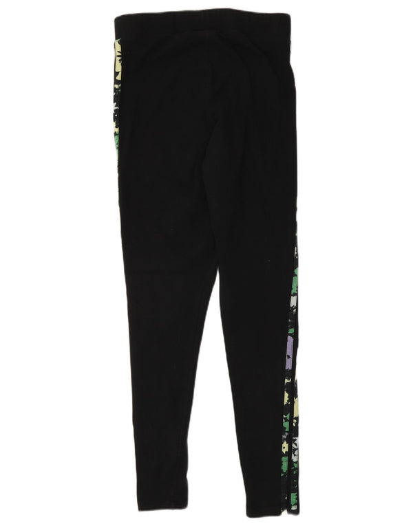 Leggings pentru femei Adidas UK 10 mic bumbac negru