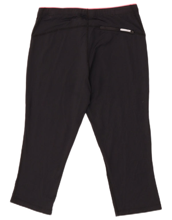 Pantaloni de trening Asics Graphic Capri pentru femei UK 12 Poliester mediu negru