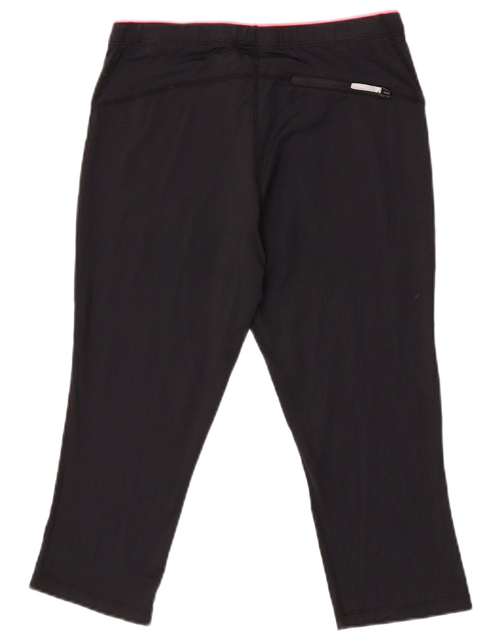 Pantaloni de trening Asics Graphic Capri pentru femei UK 12 Poliester mediu negru