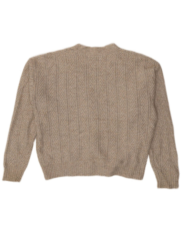 Pulover pentru femei Marks & Spencer Crop Cardigan UK 14 Medium Bej Poliester