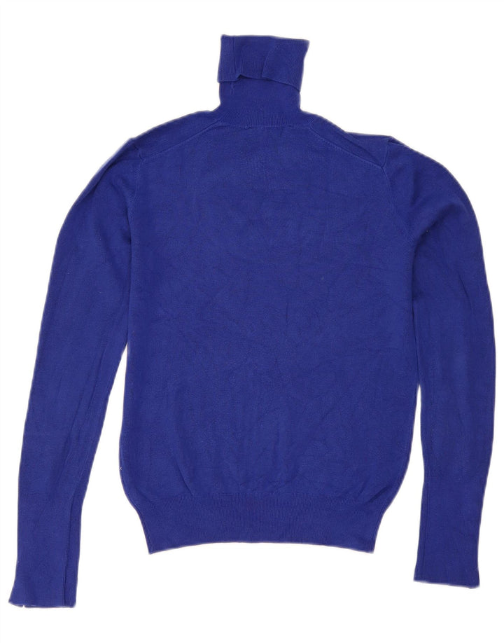 Pulover cu gât rulat Zara pentru femei UK 10 Mic Bleumarin