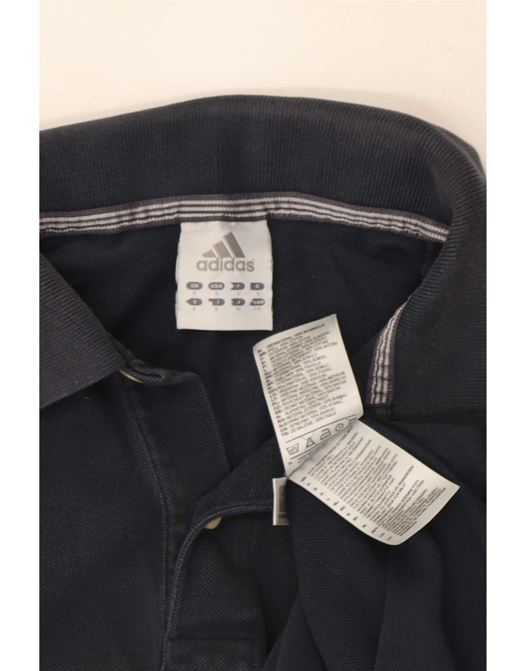 Tricou polo pentru bărbați Adidas mic, albastru bleumarin, bumbac