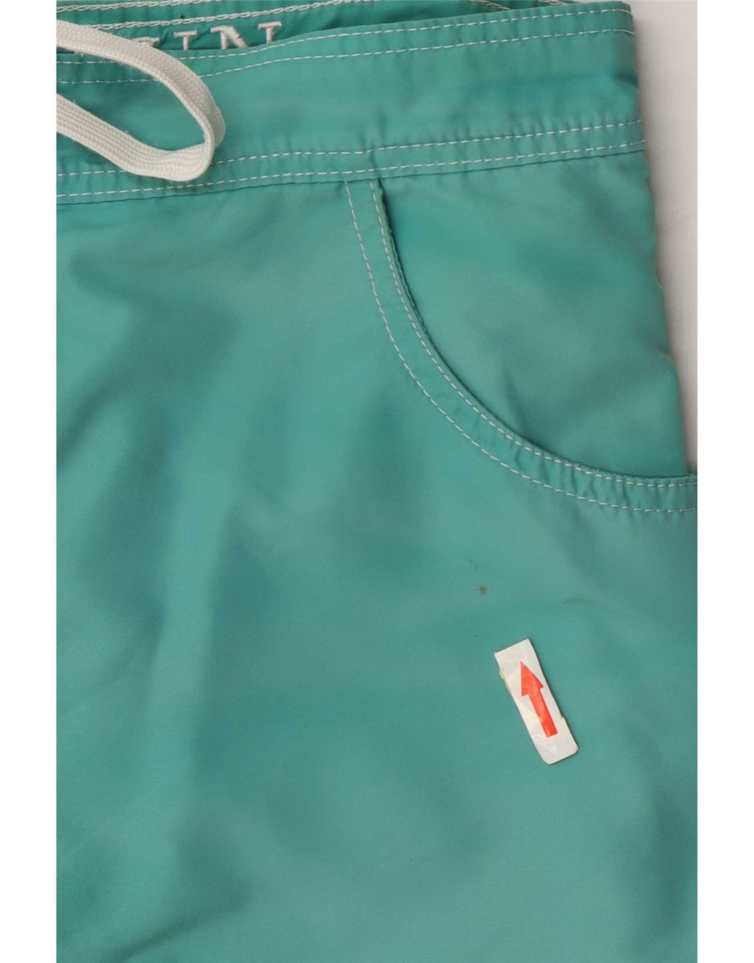 Pantaloni scurți de înot Sundek pentru bărbați, bumbac color bloc verde mediu