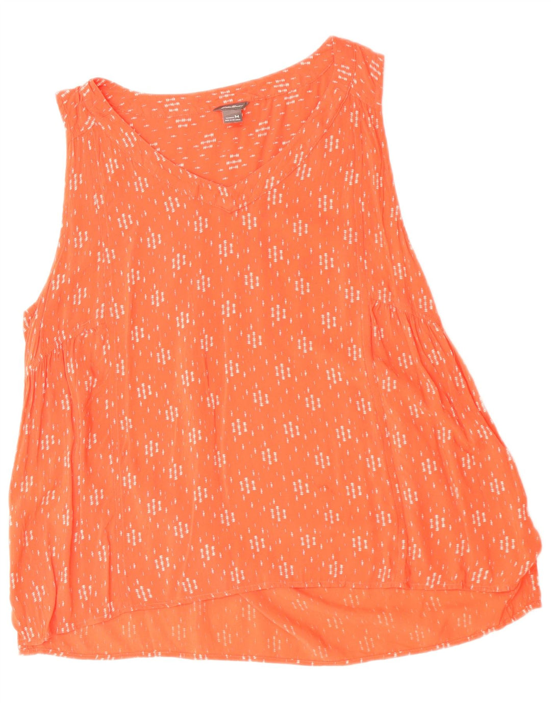 Bluză pentru femei Eddie Bauer Top UK 14 Medium Orange Geometric Rayon