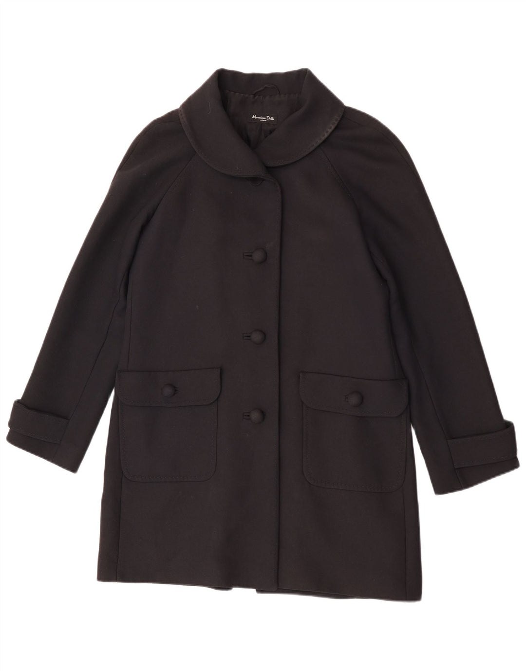 Pardesiu Massimo Dutti pentru dama EU 42 mare bumbac negru
