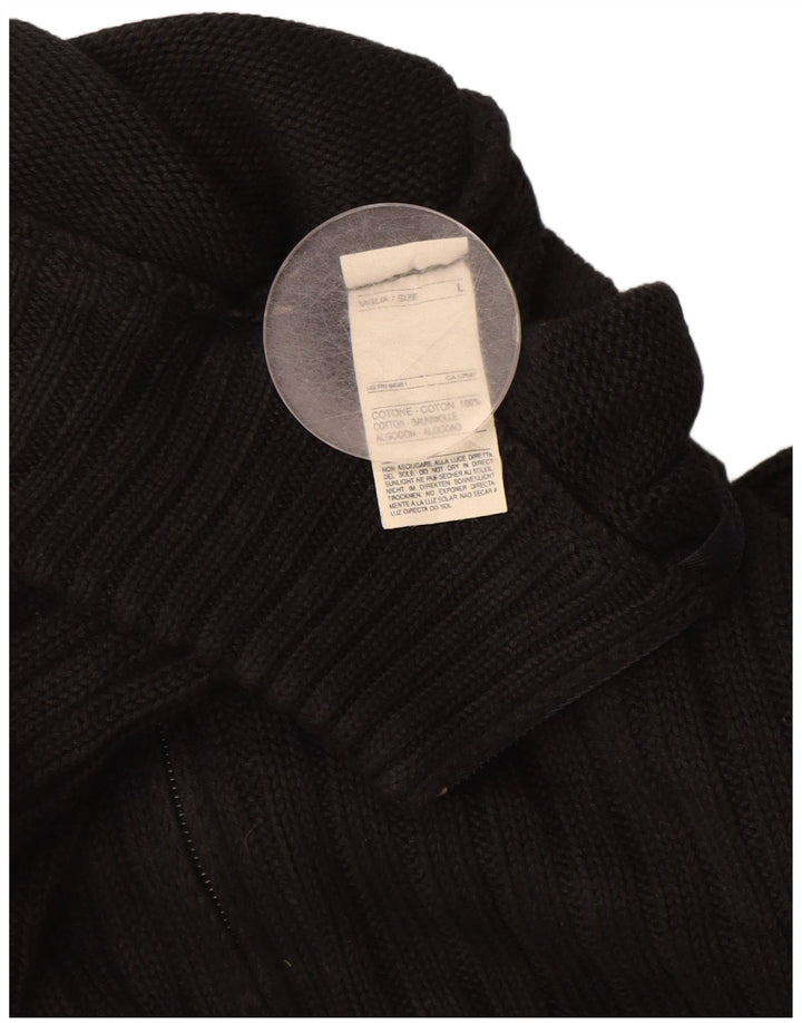 Pulover cardigan pentru femei BENETTON UK 16 mare, negru, bumbac