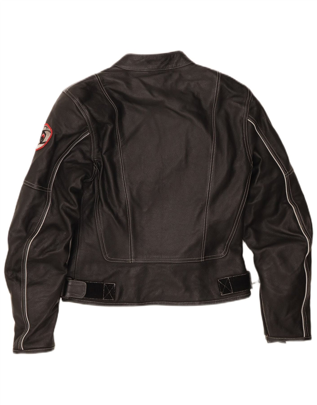 Jachetă de piele Suomy Moto Racer pentru femei UK 12, piele medie neagră