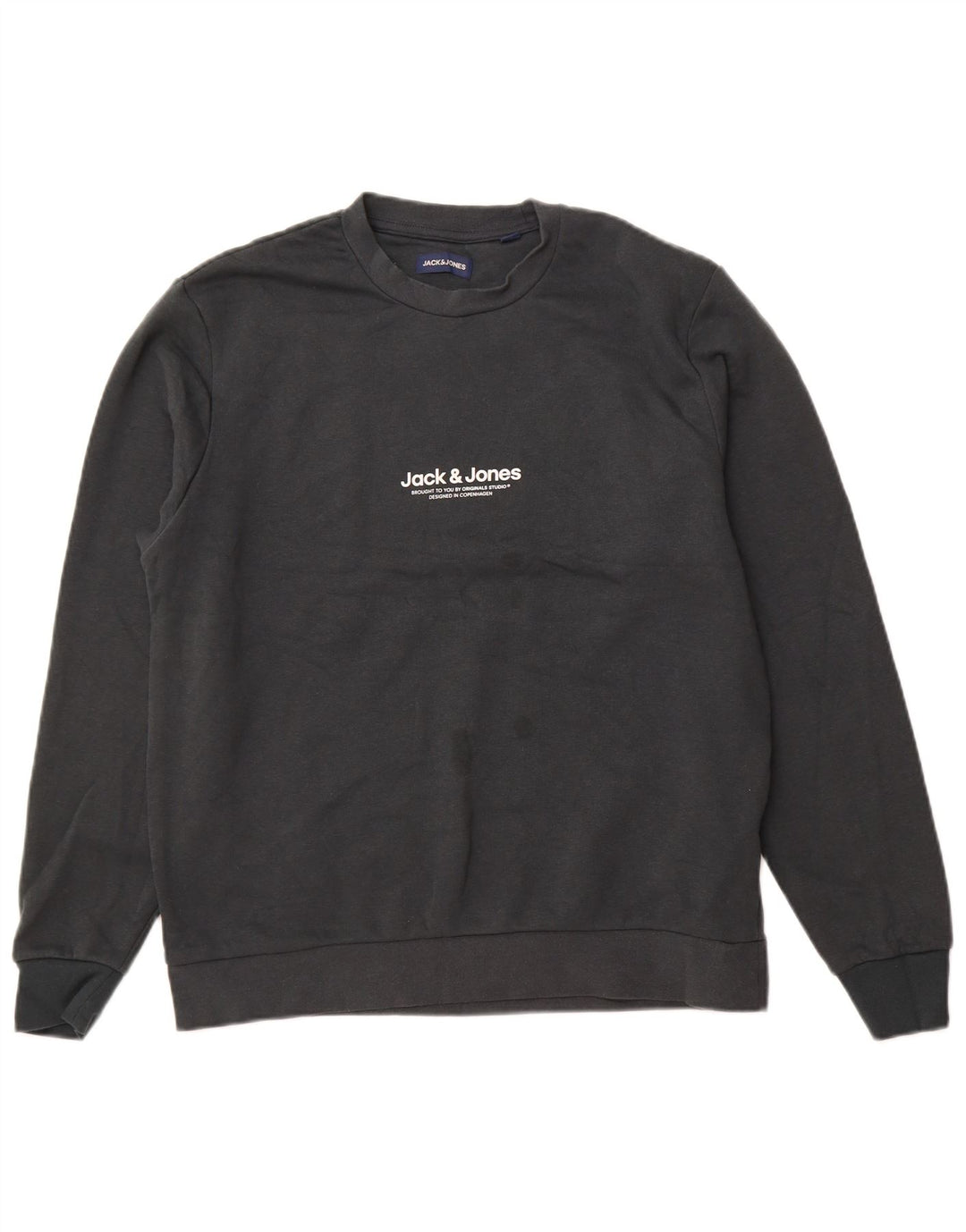 JACK & JONES Hanorac pentru bărbați Pulover mare din bumbac gri