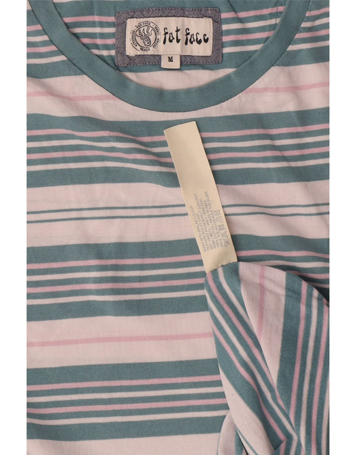 Fat Face Bărbați Tricou Top Mediu Albastru, Bumbac cu dungi