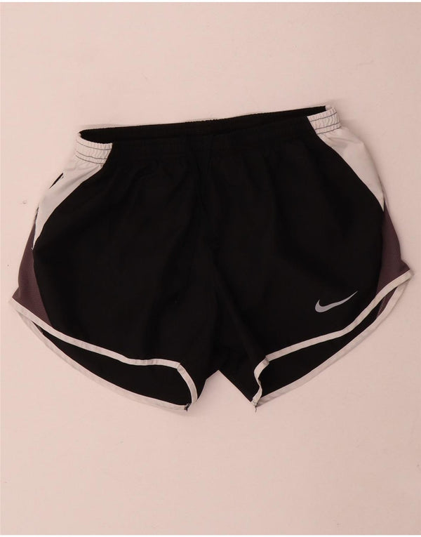 Pantaloni scurți sport Nike Dri Fit pentru femei UK 10, negru, poliester color bloc